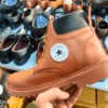 tan colour long boots with star logo