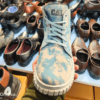 long boots sky blue with black strap by Rushika bazar