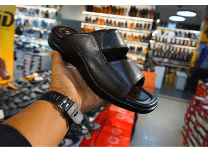 PU Leather Chappal For Men - Flip Flops Slipper Brown (Solid Design)