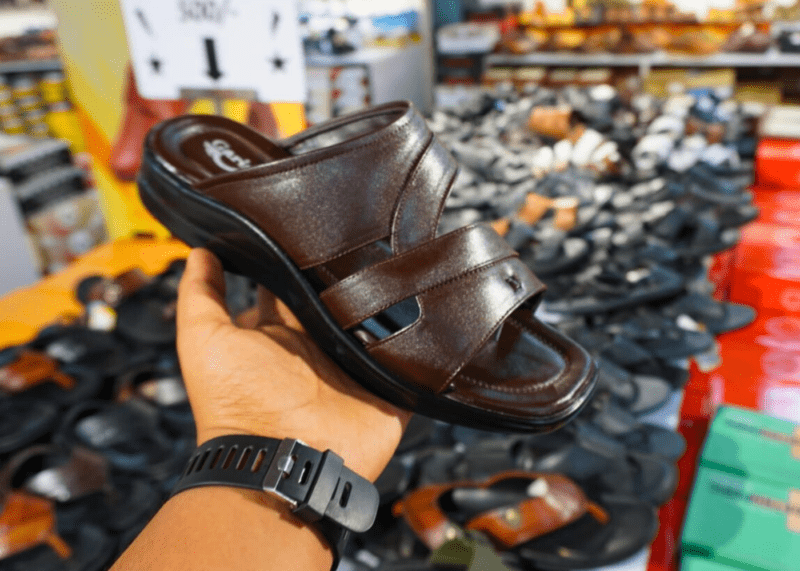PU Leather Chappal For Men - Flip Flops Slipper Brown (Solid Design)