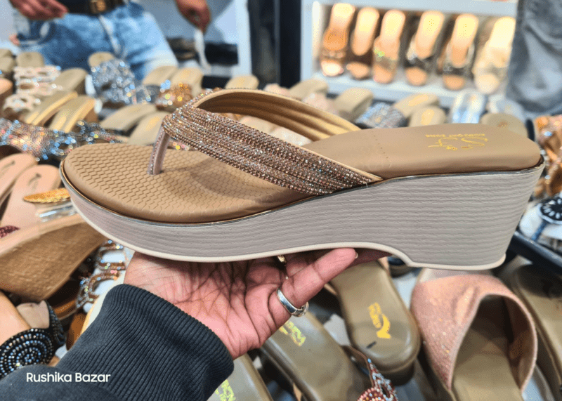 Straps Sandals Brown rhinestone by Rushika Bazar