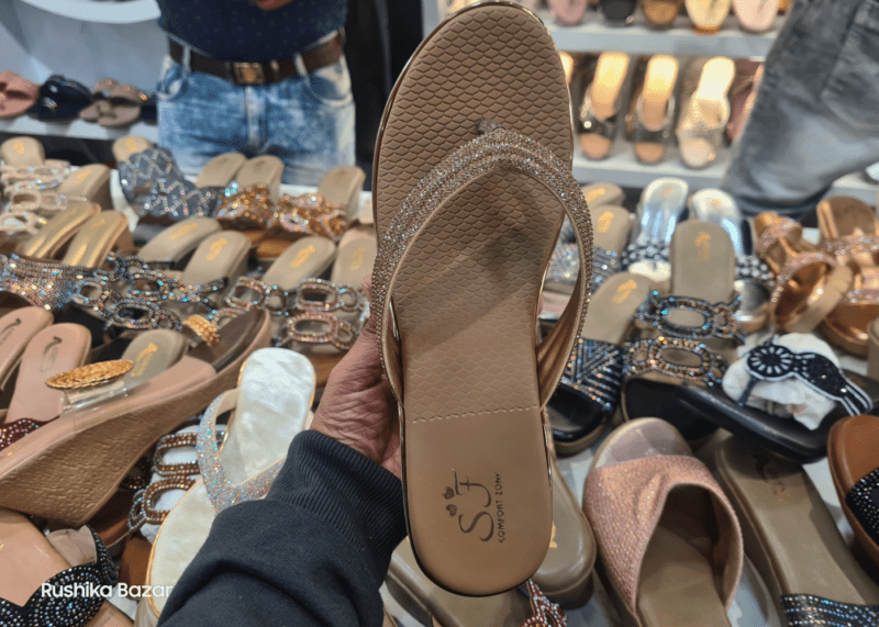 Straps Sandals Brown rhinestone by Rushika Bazar