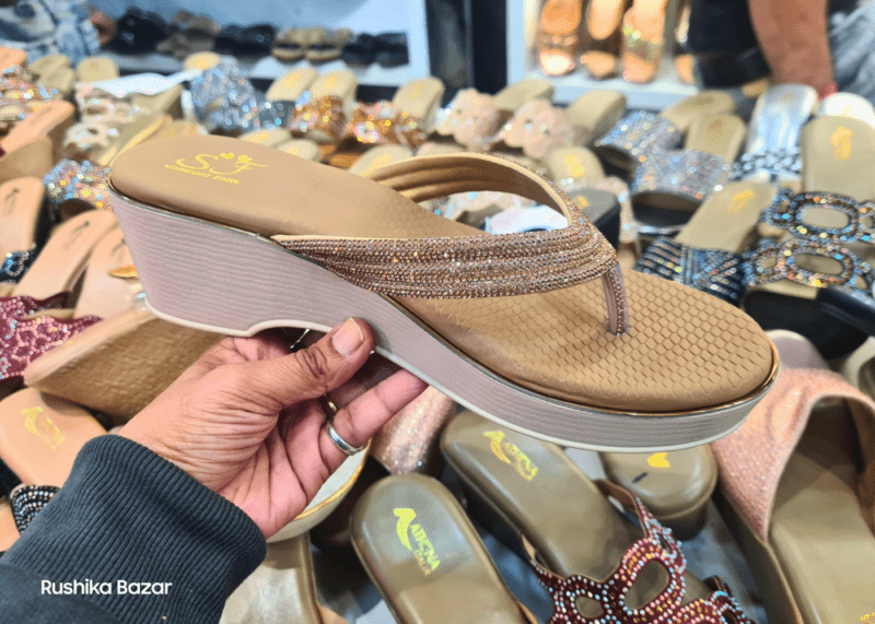 Straps Sandals Brown rhinestone by Rushika Bazar