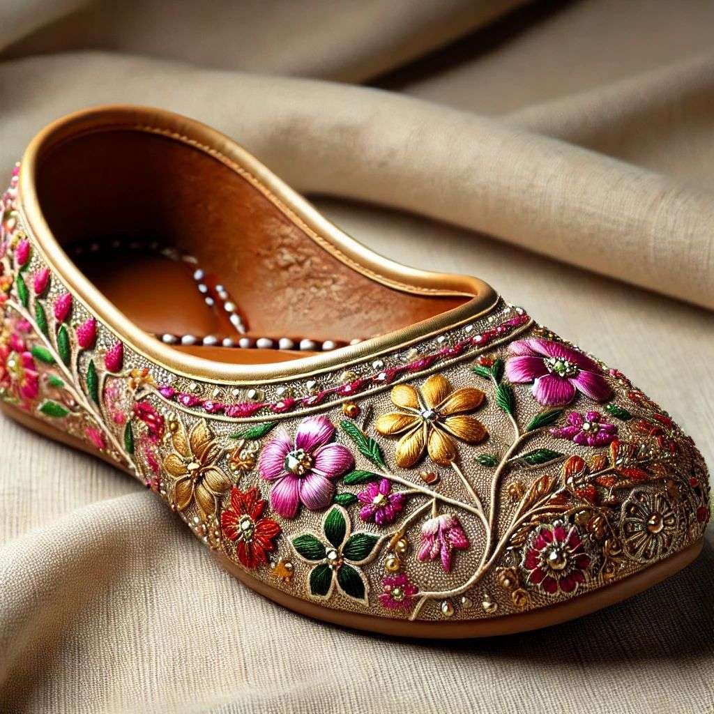 Thread design Pakistani jutti for women