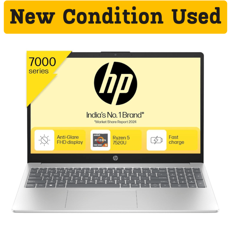 HP 15, AMD Ryzen 5 7520U, 16GB, 512GB SSD, 15.6-inch, FHD Laptop (Used - Like New)